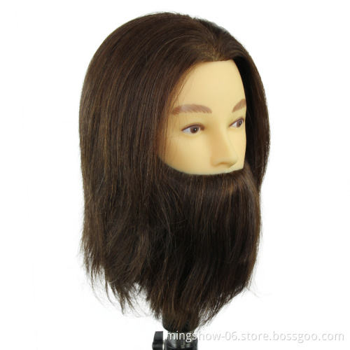 Cheap price Wholesale male human real hair practice training mannequin head with mustache